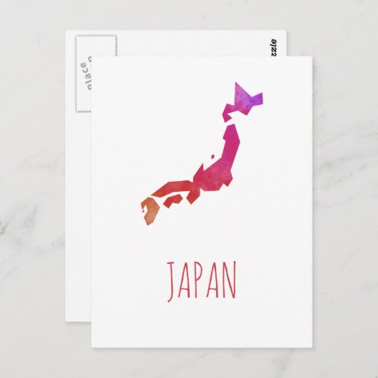 Japan Map Briefkaart (Voorkant / Achterkant)