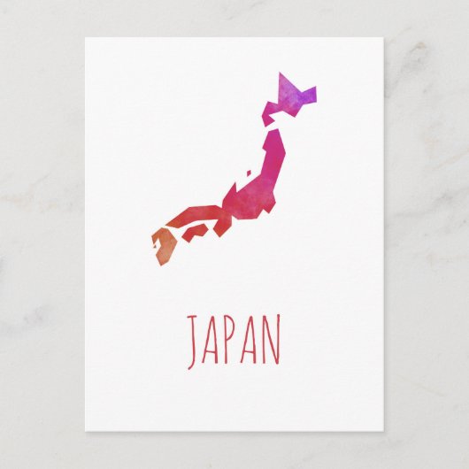Japan Map Briefkaart (Voorkant)