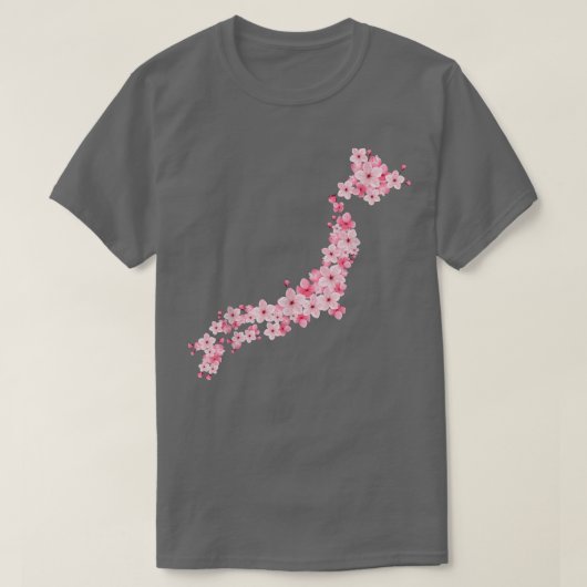 Japan Map Japanse Sakura T-shirt (Design voorkant)