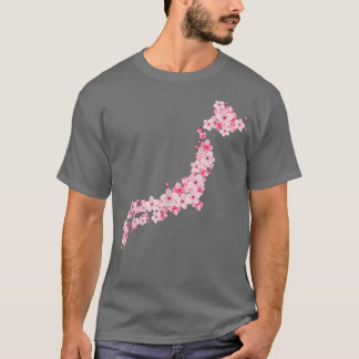 Japan Map Japanse Sakura T-shirt