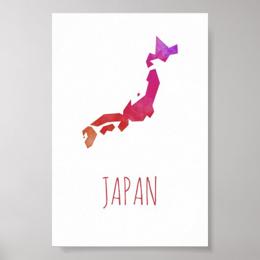 Japan Map Poster (Voorkant)
