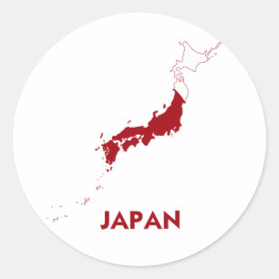 JAPAN MAP RONDE STICKER