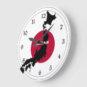 Japan - Map Silhouette en Markering Grote Klok (Hoek)