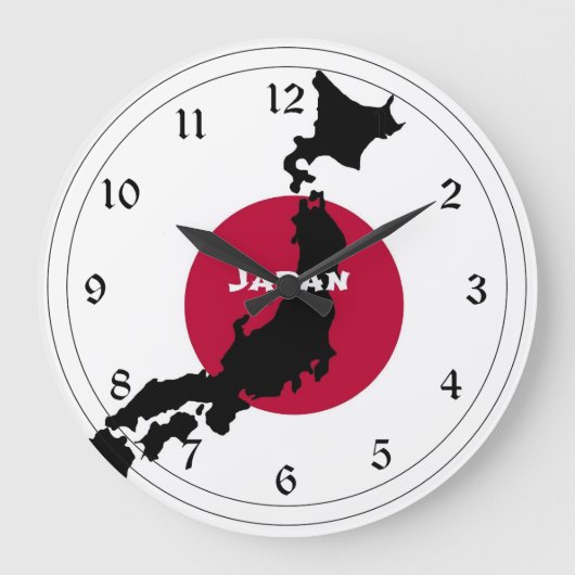 Japan - Map Silhouette en Markering Grote Klok (Voorkant)