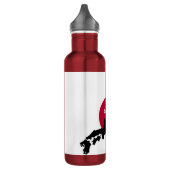 Japan - Map Silhouette en Markering Waterfles (Links)