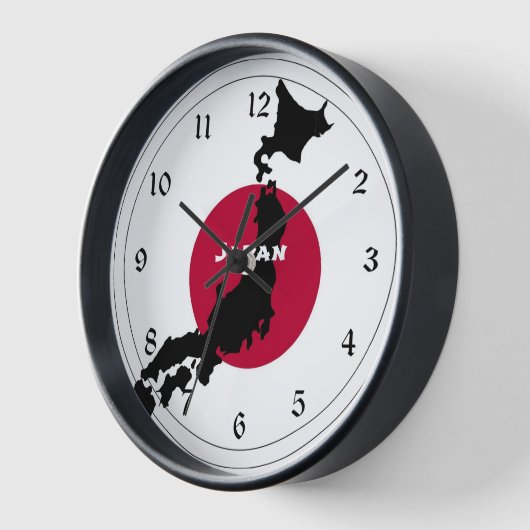 Japan, Map Silhouette en Vlag (Hoek)