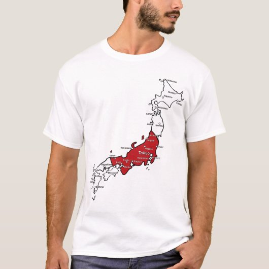 Japan Map T-shirt (Voorkant)