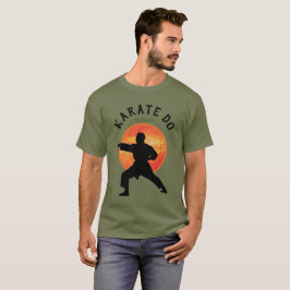 japan martial arts zwart silhouet karate Mannen T-shirt