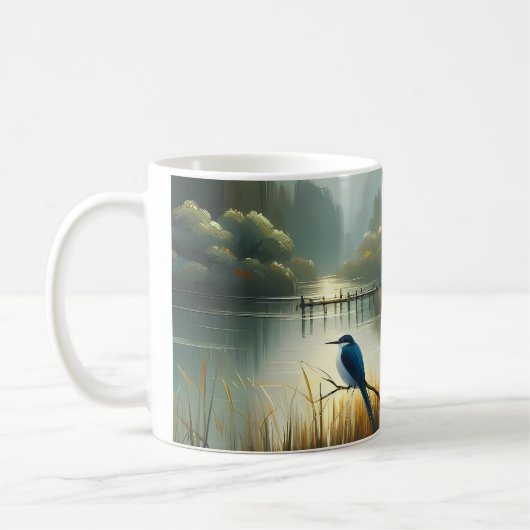 Japan Meer Vogel 1 - Canvas Koffiemok (Links)