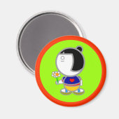 JAPAN MEISJE Magneet (Voorkant / Achterkant)