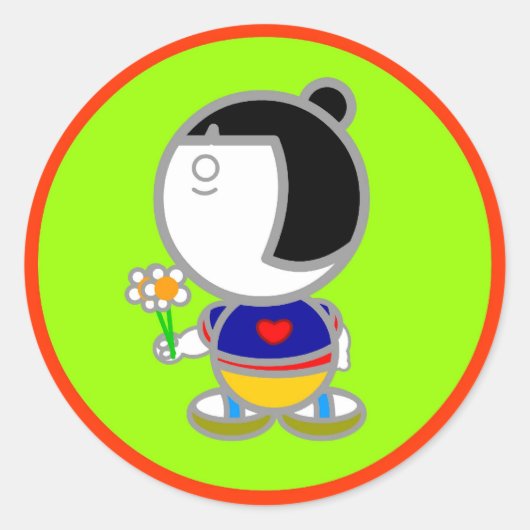 JAPAN MEISJE STICKER (Voorkant)