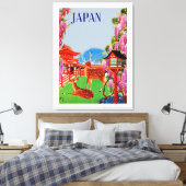 Japan met Deer Canvas Afdruk (Insitu (Slaapkamer))