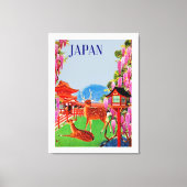 Japan met Deer Canvas Afdruk (Voorkant)