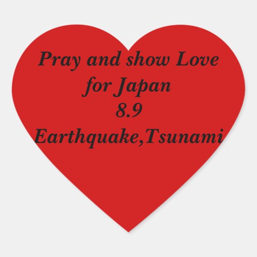 Japan met Love_ Hart Sticker (Voorkant)