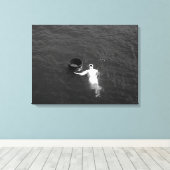 Japan Mie Mikimoto Island Pearl duikers Canvas Afdruk (Insitu (Houten vloer))