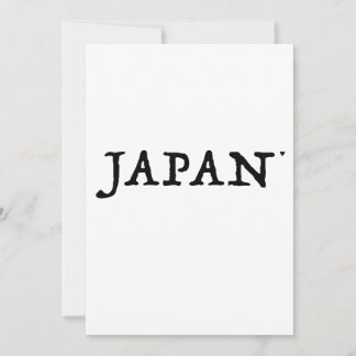 Japan - minimalistic typography card kaart
