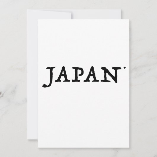 Japan - minimalistic typography card kaart (Voorkant)