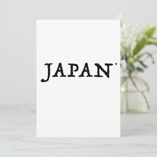 Japan - minimalistic typography card kaart (Staand voorkant)