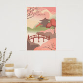 Japan Minmale Reisposter Poster (Keuken)