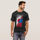 Japan Mongolië Vlaggen - Japans Mongools T-shirt (Voorkant volledig)