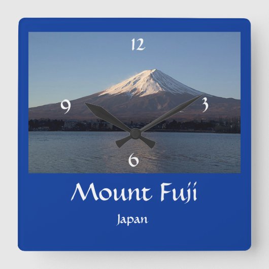 Japan - Mount Fuji Afbeelding Wall Clock Vierkante Klok (Voorkant)