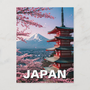 Japan Mount Fuji Fujisan Cherry Blossoms Briefkaar Briefkaart