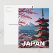Japan Mount Fuji Fujisan Cherry Blossoms Briefkaar Briefkaart (Voorkant / Achterkant)