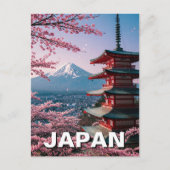 Japan Mount Fuji Fujisan Cherry Blossoms Briefkaar Briefkaart (Voorkant)