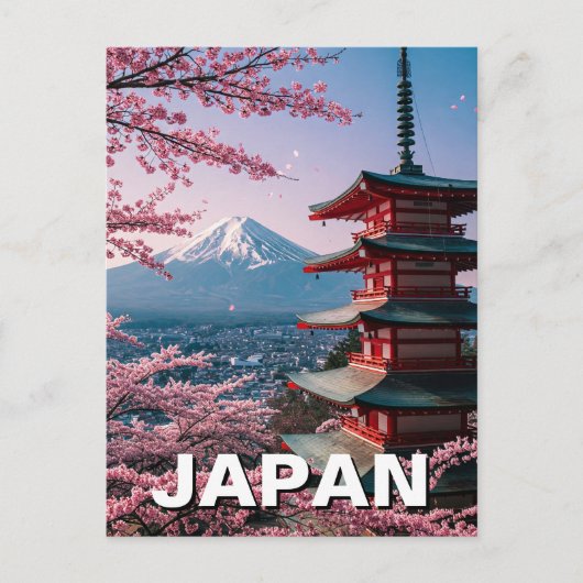Japan Mount Fuji Fujisan Cherry Blossoms Briefkaar Briefkaart (Voorkant)