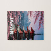 Japan Mount Fuji Fujisan Cherry Blossoms Briefkaar Legpuzzel (Horizontaal)