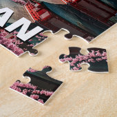 Japan Mount Fuji Fujisan Cherry Blossoms Briefkaar Legpuzzel (Zijkant)