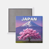 Japan Mount Fuji Fujisan Cherry Blossoms Briefkaar Magneet (Voorkant / Achterkant)