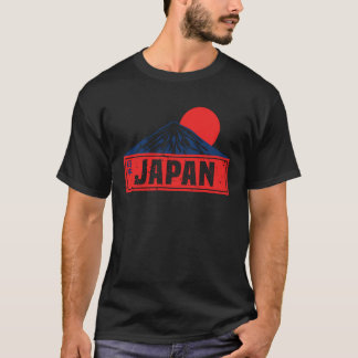 Japan Mount Fuji Honshu Tokyo red Sun Osaka Souven T-shirt