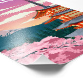 Japan Mount Fuji Minimale reisposter Foto Afdruk (Hoek)