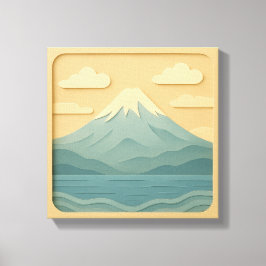 JAPAN | Mount Fuji | papiersnijden Canvas Afdruk