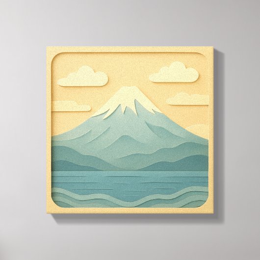 JAPAN | Mount Fuji | papiersnijden Canvas Afdruk (Voorkant)