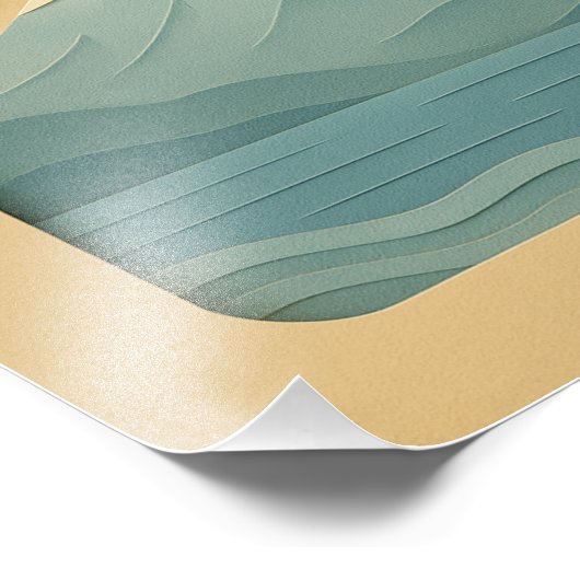 JAPAN | Mount Fuji | papiersnijden Foto Afdruk (Hoek)