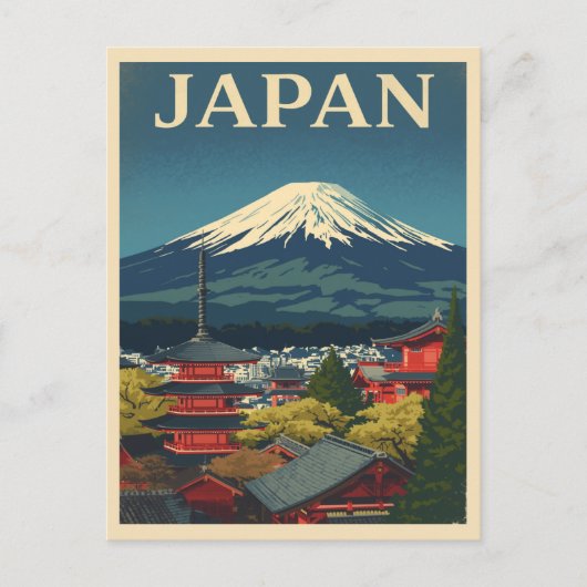 Japan Mount Fuji Uitzicht Briefkaart (Voorkant)