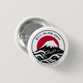 Japan Mount Mt. Fuji 富士山 Honshu Ronde Button 3,2 Cm (Voorkant /achterkant)