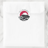 Japan Mount Mt. Fuji 富士山 Honshu Ronde Sticker (Tas)