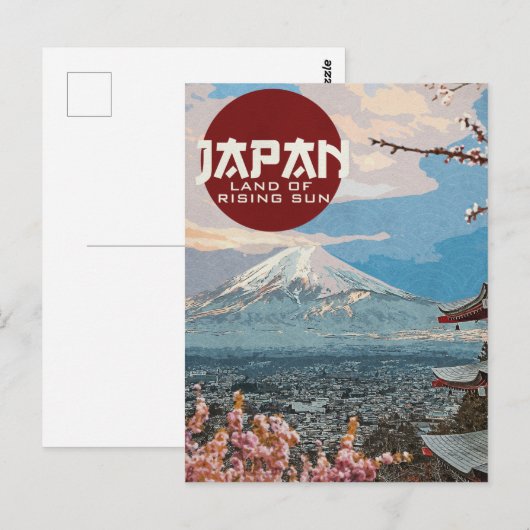  Japan Mt. Fuji Travel Briefkaart (Voorkant / Achterkant)