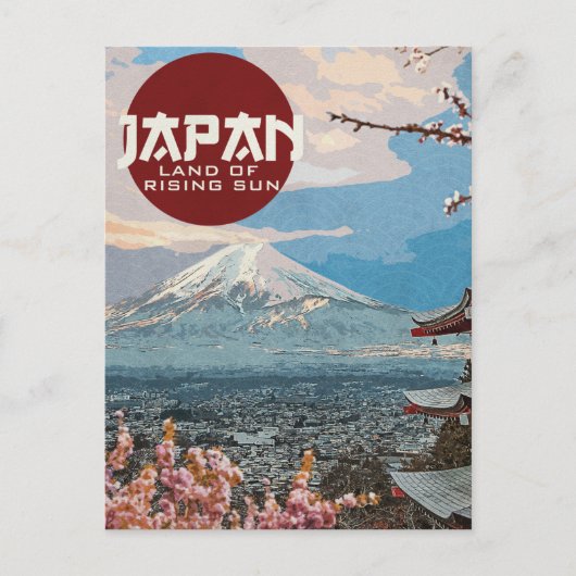  Japan Mt. Fuji Travel Briefkaart (Voorkant)