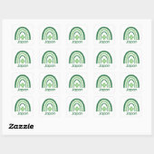 Japan Name Clover Boho Rainbow Vierkante Sticker (Vel)
