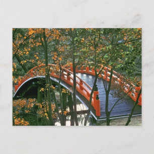 Japan, Nara Pref., Nara. De Koninklijke Brug gloei Briefkaart