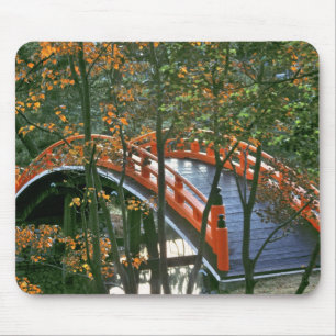 Japan, Nara Pref., Nara. De Koninklijke Brug gloei Muismat