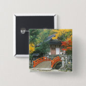 Japan, Nara, Ryuzenji-tempel Vierkante Button 5,1 Cm (Voorkant /achterkant)