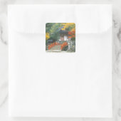 Japan, Nara, Ryuzenji-tempel Vierkante Sticker (Tas)