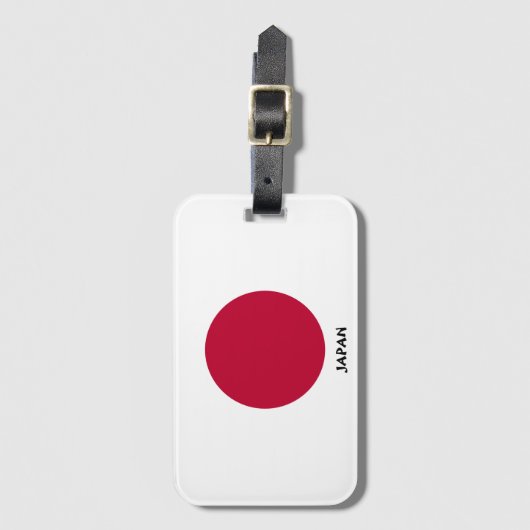 Japan National Flag Patriotic Bagagelabel (Voorkant (verticaal))