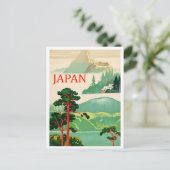 Japan Nature Art Vintage Travel Briefkaart (Staand voorkant)