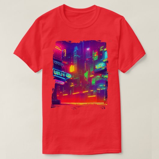 Japan Neon City Lights T-shirt (Design voorkant)